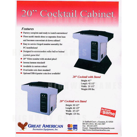 20" Cocktail Cabinet - Brochure