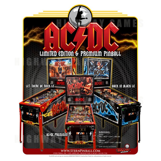 AC/DC Limited Edition (LE) Pinball Machine - Brochure 1