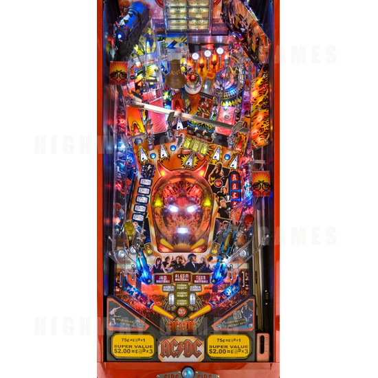 AC/DC Premium Pinball Machine - Playfield