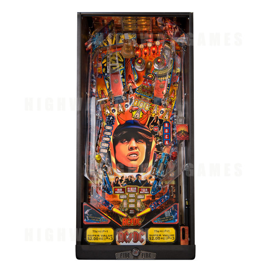 AC/DC Pro Pinball Arcade Machine - Play field