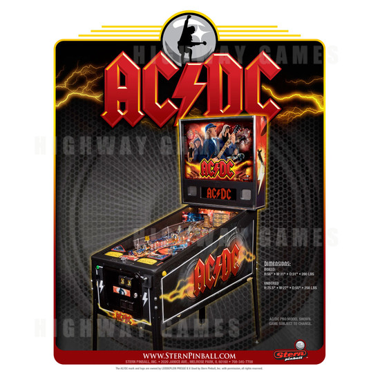 AC/DC Pro Pinball Arcade Machine - Brochure 1