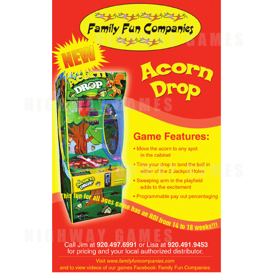 Acorn Drop Ticket Redemption Game - Brochure