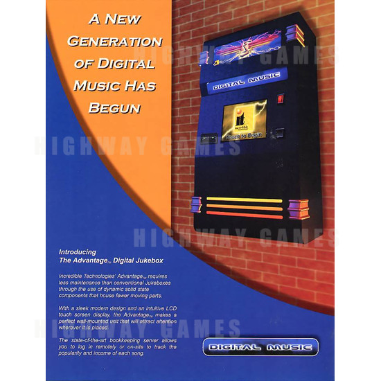 Advantage Digital Jukebox - Brochure Front