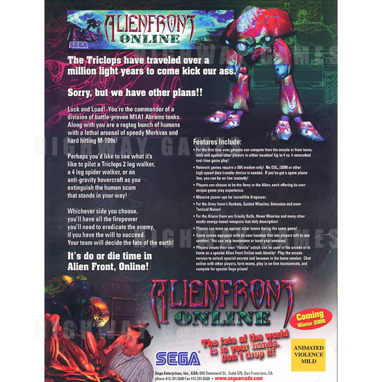 Alien Front Online - Brochure