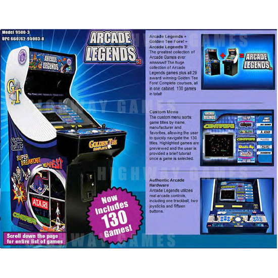 Arcade Legends 3 - Upright Cabinet - Brochure