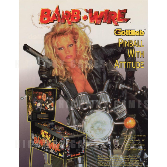 Barb Wire Pinball (1996) - Brochure Front