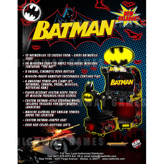 Batman Driving Arcade Machine - Brochure