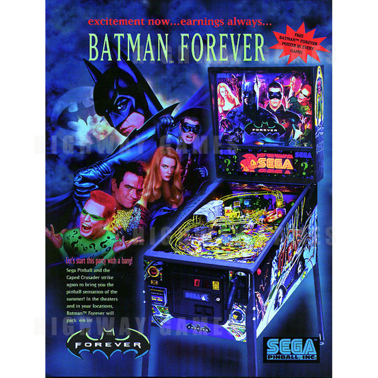 Batman Forever Pinball (1995) - Brochure Front