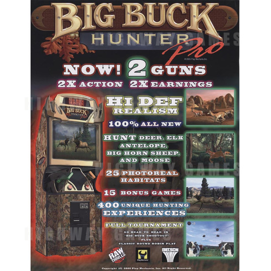 Big Buck Hunter Pro Arcade Machine - Brochure