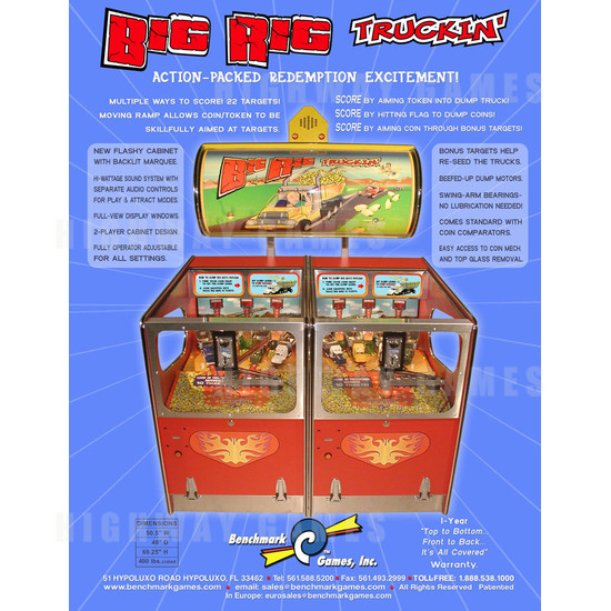 Big Rig Truckin' Ticket Redemption Machine - Brochure