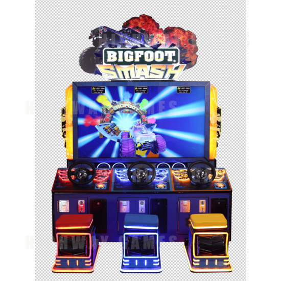 Bigfoot Smash Driving Arcade Game - 3 Player - Bigfoot Smash 2.png