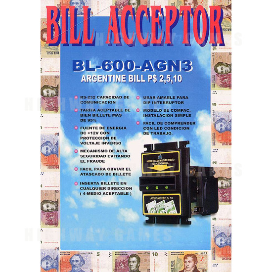 Bill Acceptor BL-600-AGN3 - Brochure