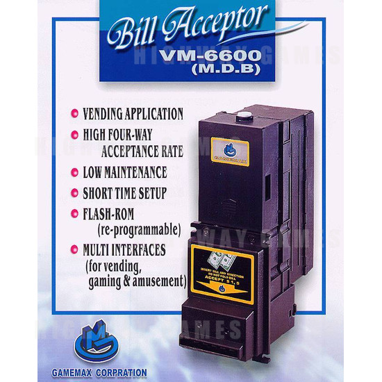 Bill Acceptor VM-6600 (M.D.B.) - Brochure Front