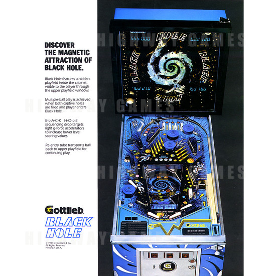 Black Hole Pinball Machine - Black Hole Pinball Machine Flyer