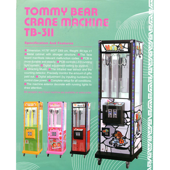 Black Knight Hero Crane Machine (Tommy Bear) - Brochure