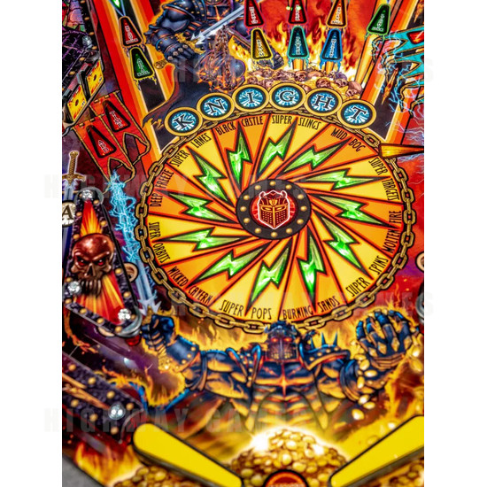 Black Knight: Sword of Rage Pinball Machine - Premium Version - BKSOR Playfield Close-up