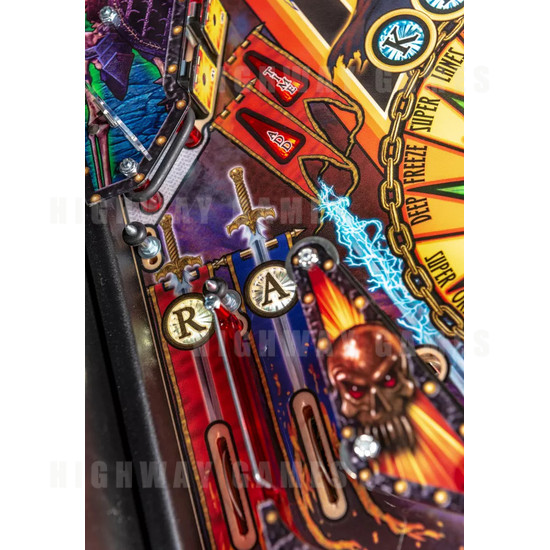 Black Knight: Sword of Rage Pinball Machine - Pro Version - BKSOR Playfield Close-up