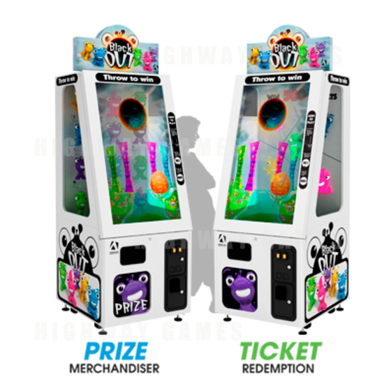 Black Out Prize Redemption Arcade Machine - Black Out Ticket and Prize Redemption Arcade Machine