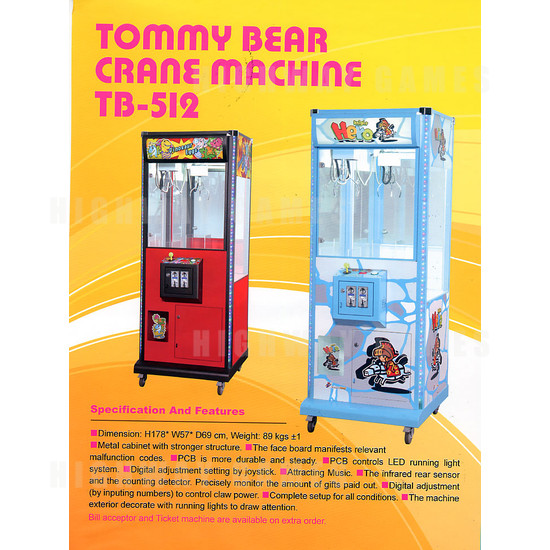 Blue Knight Hero Crane Machine (Tommy Bear) - Brochure
