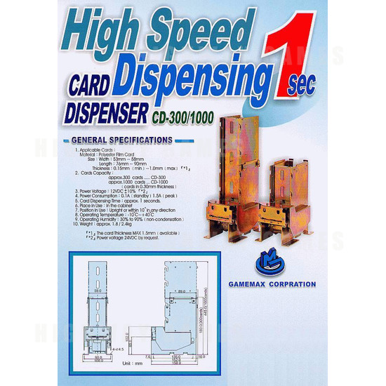 Card Dispenser CD-300-1000 - Brochure