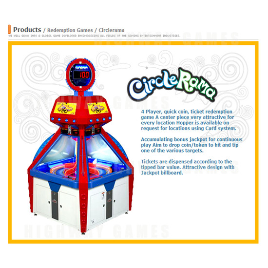 Circlerama Quick Coin Arcade Machine - Brochure