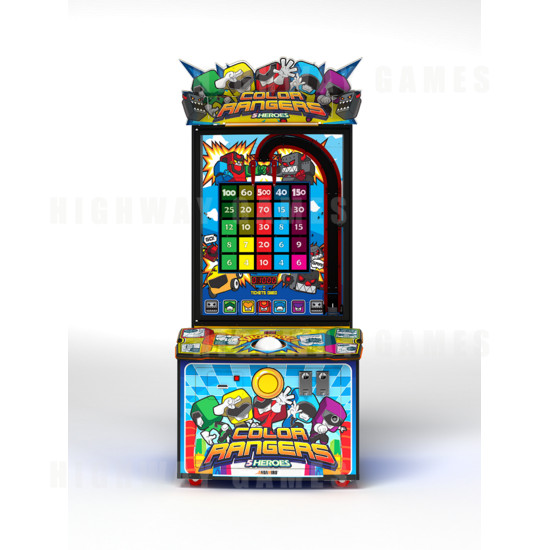 Color Rangers 5 Heroes Arcade Machine - Cabinet Front