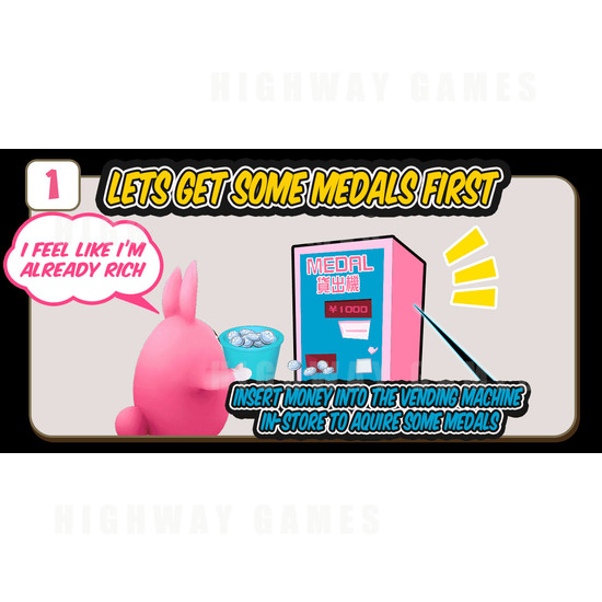 ColorCoLotta: Mezase! Yumeno Takarajima Arcade Machine - How to play - Step 1