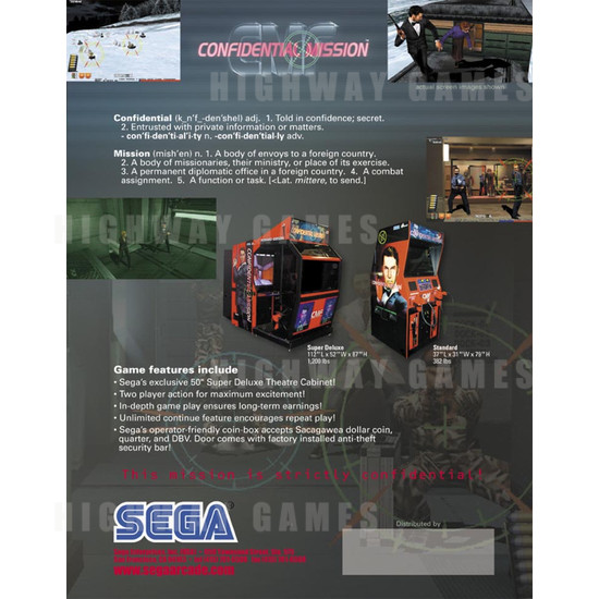Confidential Mission SDX - Brochure Back