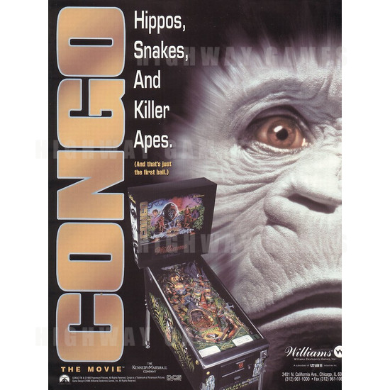 Congo Pinball (1995) - Brochure Front