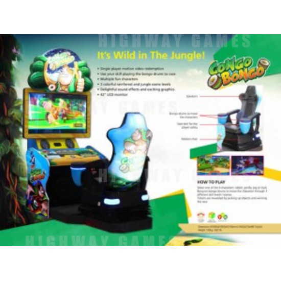 Congo Bongo Racing Arcade Machine - Congo Bongo Racing Arcade Machine - Flyer