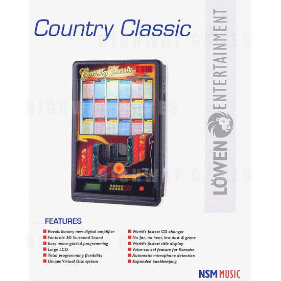NSM Country Classic Jukebox - Brochure Front