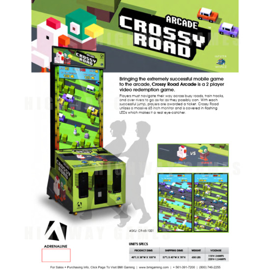 Crossy Road Arcade Machine - Crossy Road Arcade Machine Brochure