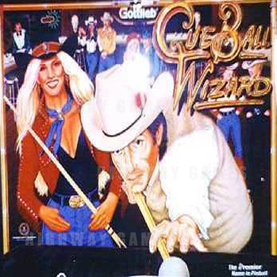 Cue Ball Wizard Pinball Machine (1992) - Back Glass