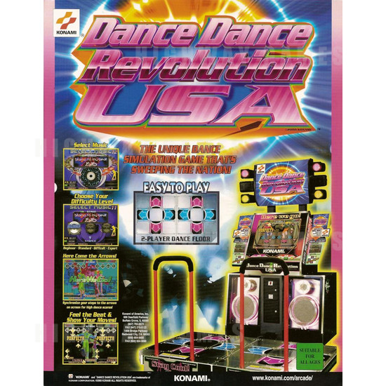 Dance Dance Revolution : USA Arcade Machine - Brochure