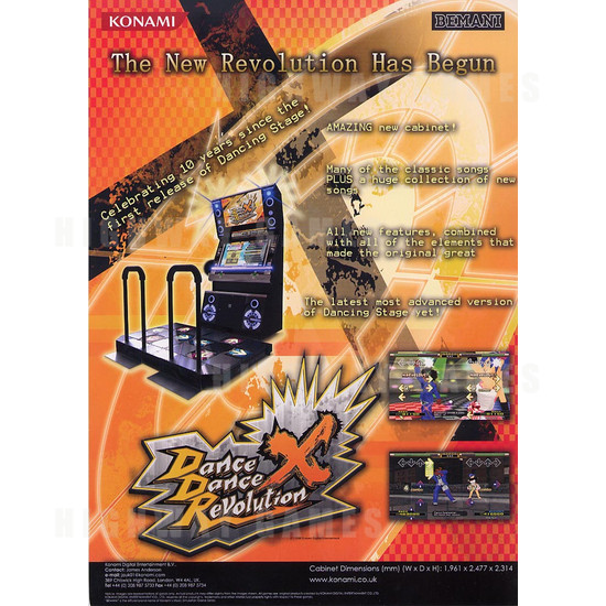 Dance Dance Revolution X Arcade Machine - Brochure