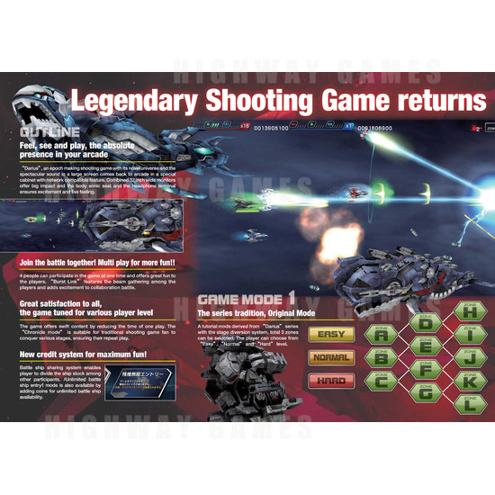 Darius Burst: Another Chronicle Arcade Machine - Brochure Inside 01