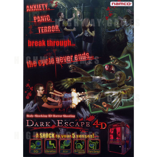 Dark Escape 4D Arcade Machine - Brochure Front
