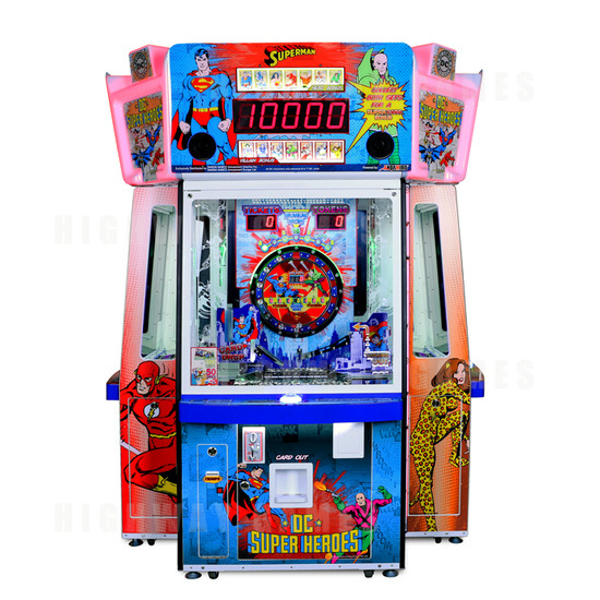 DC Superheroes 4 Player Ticket Pusher Machine - Superman design