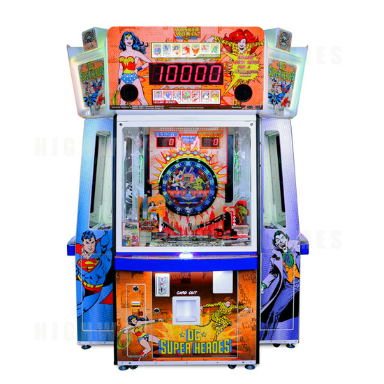 DC Superheroes 4 Player Ticket Pusher Machine - Wonder Woman design