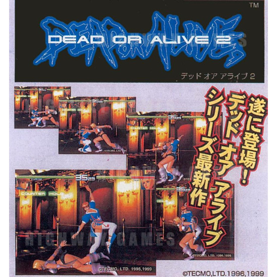 Dead or Alive 2 Arcade Machine - Dead or Alive 2 Arcade Machine Flyer