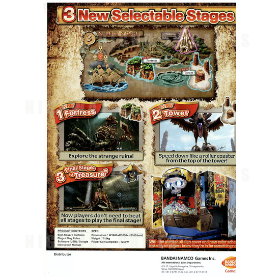 Deadstorm Pirates Special Edition Arcade Machine - Brochure Back
