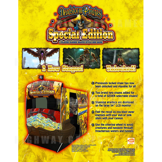 Deadstorm Pirates Special Edition Arcade Machine - Flyer