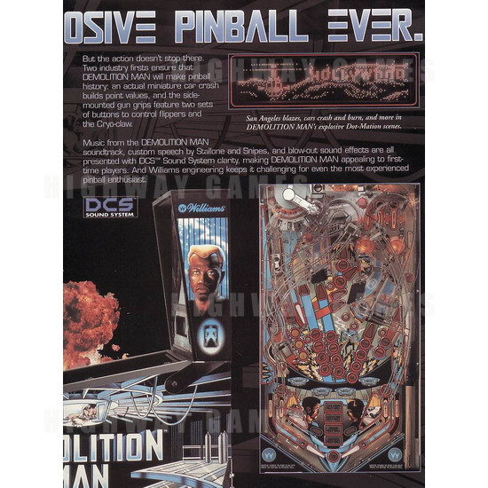 Demolition Man Pinball (1994) - Brochure Inside 02