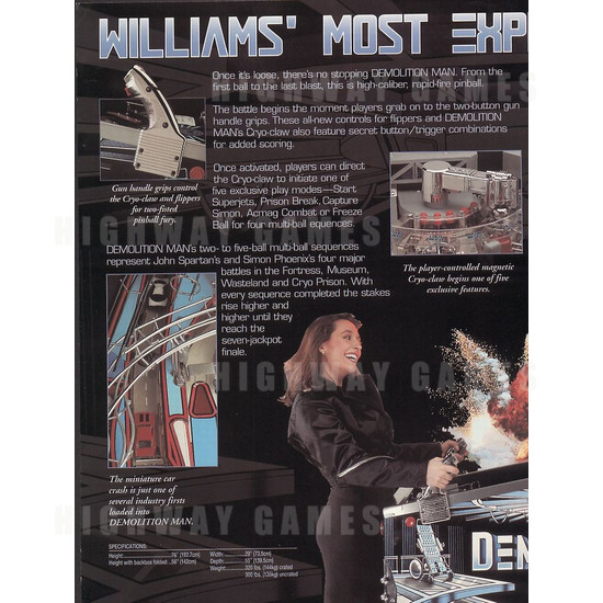 Demolition Man Pinball (1994) - Brochure Inside 01