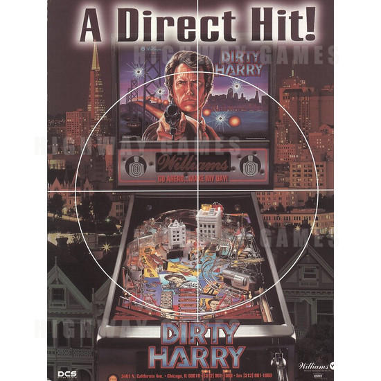 Dirty Harry Pinball (1995) - Brochure Front