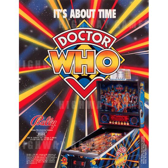 Doctor Who Pinball (1992) - Brochure Front
