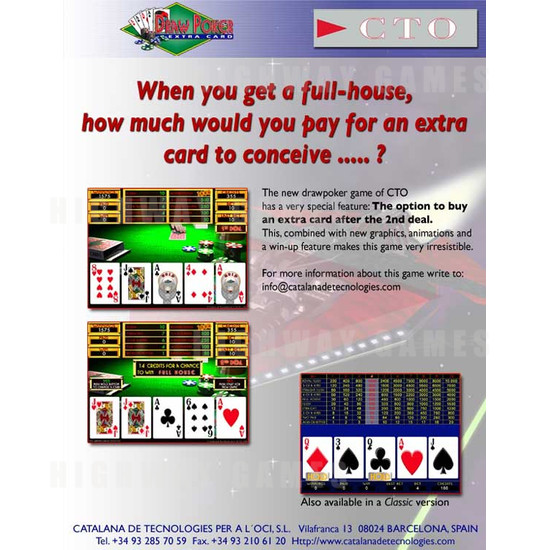 Draw Poker Extra Card - Brochure
