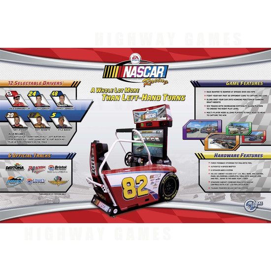 EA Sports NASCAR Arcade Machine - Brochure Back