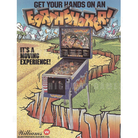 Earthshaker Pinball (1989) - Brochure Front