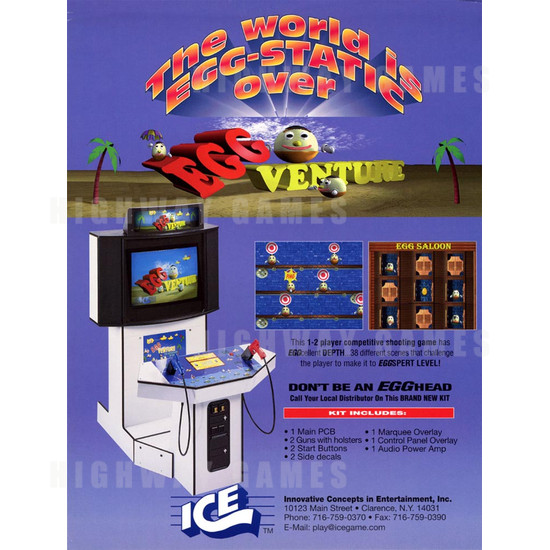 Egg Venture Arcade Machine - Brochure